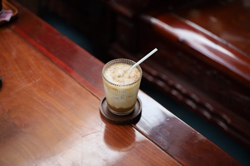 Fresh horchata drink at Cafe Rio