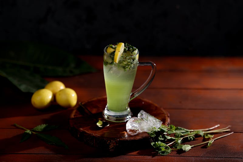 Fresh lemonade with mint at Cafe Rio